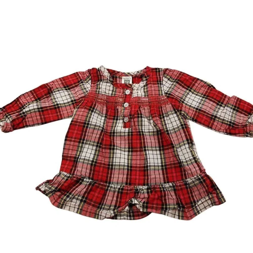 Carter's longsleeve plaid shirt 12 month